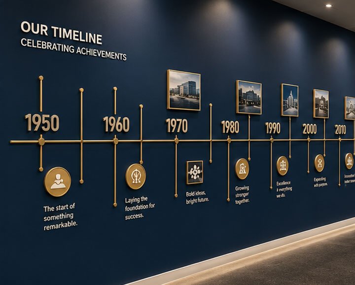 3d Corporate Timeline Wall